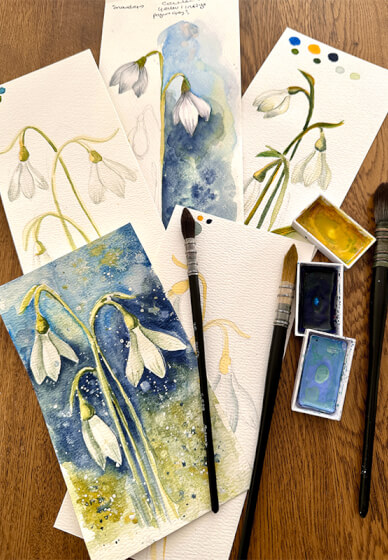 Festive Wreath Watercolour Art Class
