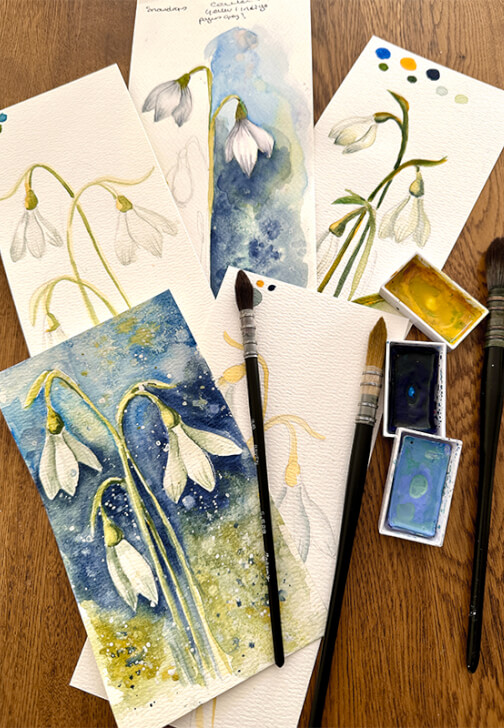 Festive Wreath Watercolour Art Class