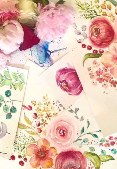Festive Wreath Watercolour Art Class
