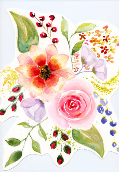 Festive Wreath Watercolour Art Class