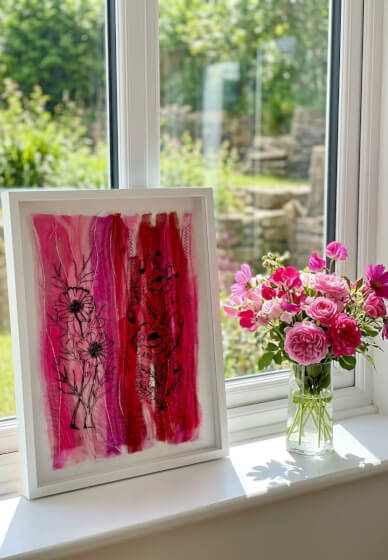 Free-Motion Floral Fragments Workshop Organza and Soluble Film