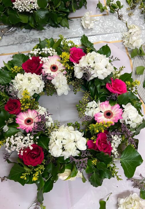 Photo from a floristry class in Shepherd’s Bush