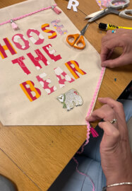 Full Fat Social Feminist Banner Workshop and Wine
