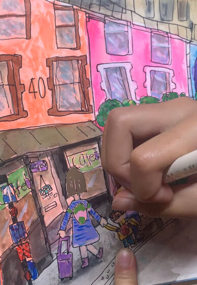 Notting Hill Colourful Houses: Half-Term Sketching Workshop