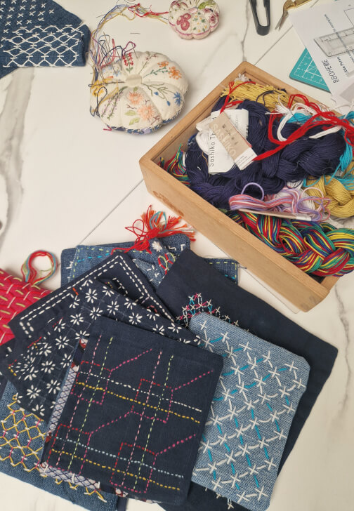 Textiles class in Mortlake with B_Boheme - The Sashiko Atelier
