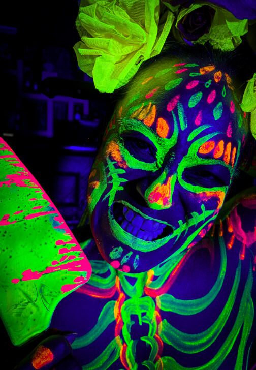 Halloween Special Neon Naked Death Drawing Workshop