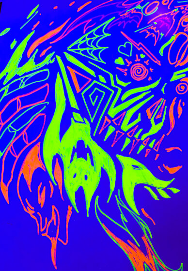 Halloween Special Neon Naked Death Drawing Workshop