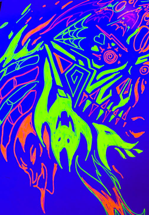 Halloween Special Neon Naked Death Drawing Workshop