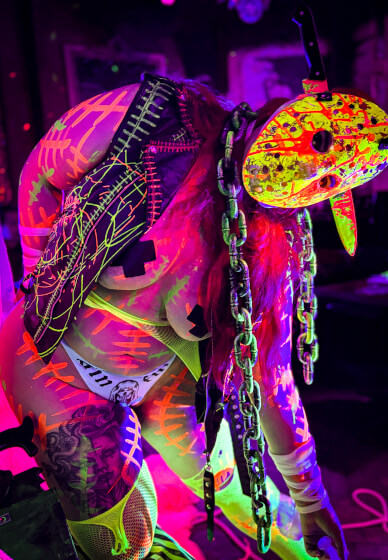Halloween Special Neon Naked Death Drawing Workshop