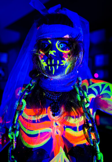 Halloween Special Neon Naked Death Drawing Workshop