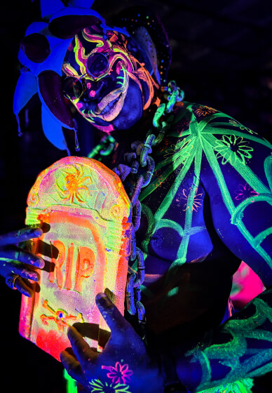 Halloween Special Neon Naked Death Drawing Workshop