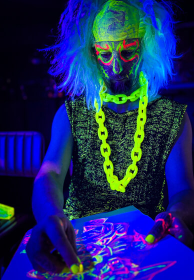 Halloween Special Neon Naked Death Drawing Workshop