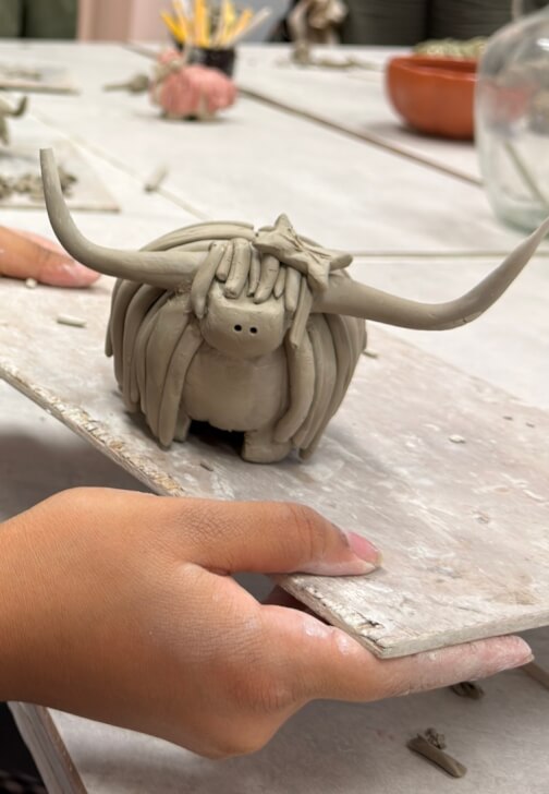 Highland Cow Pottery and Paint Workshop