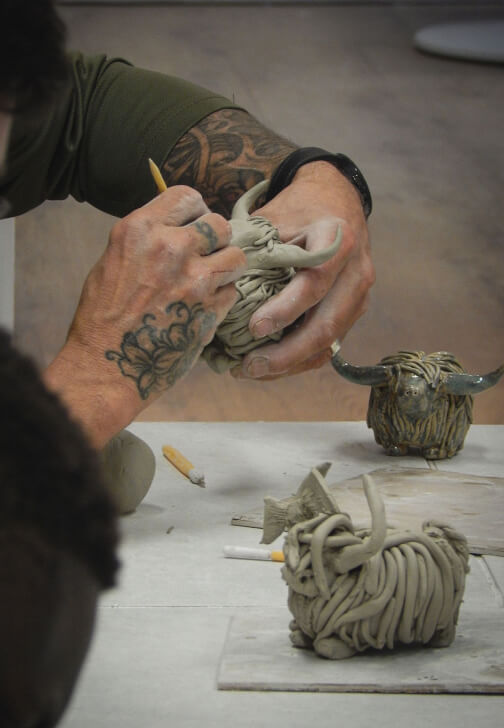 Highland Cow Pottery and Paint Workshop