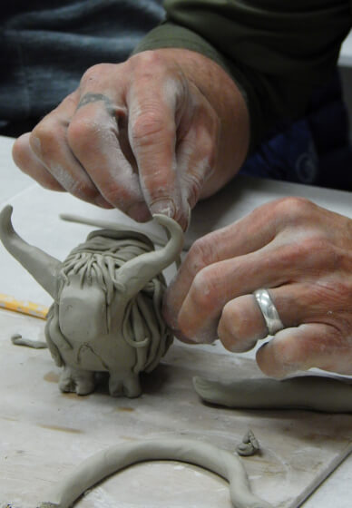 Highland Cow Pottery and Paint Workshop
