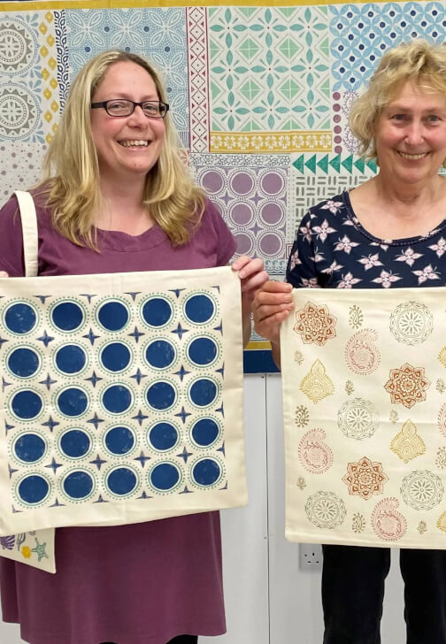 Textiles class in Middle Aston