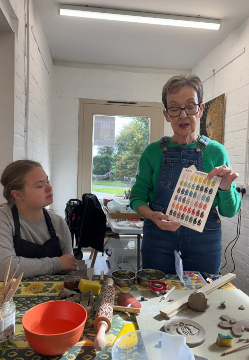 Pottery class in Piggery