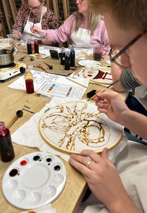 Photo from a textiles class in West Bridgford