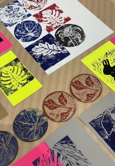 Lino Print Christmas Coaster Making Workshop