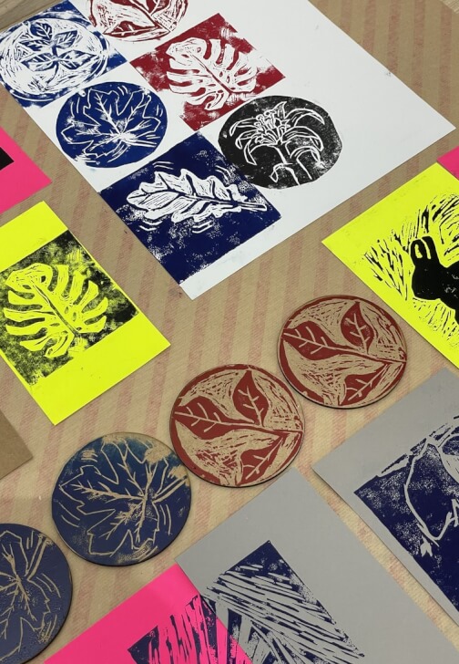 Print Making class in Canary Wharf