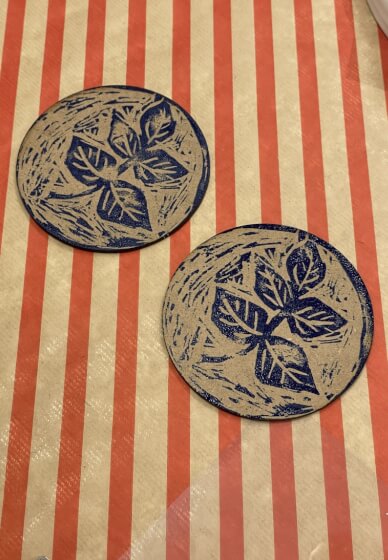 Lino Print Christmas Coaster Making Workshop