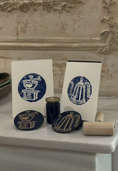 Print Making class in Canary Wharf, London