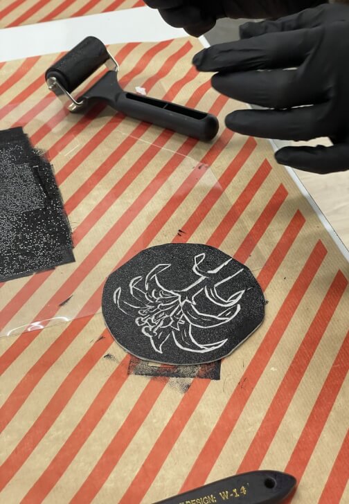 Print Making class in Canary Wharf with Allhands