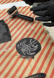 Lino Print Christmas Coaster Making Workshop