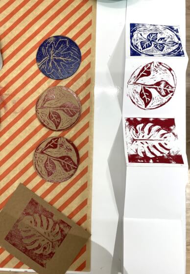 Lino Print Christmas Coaster Making Workshop