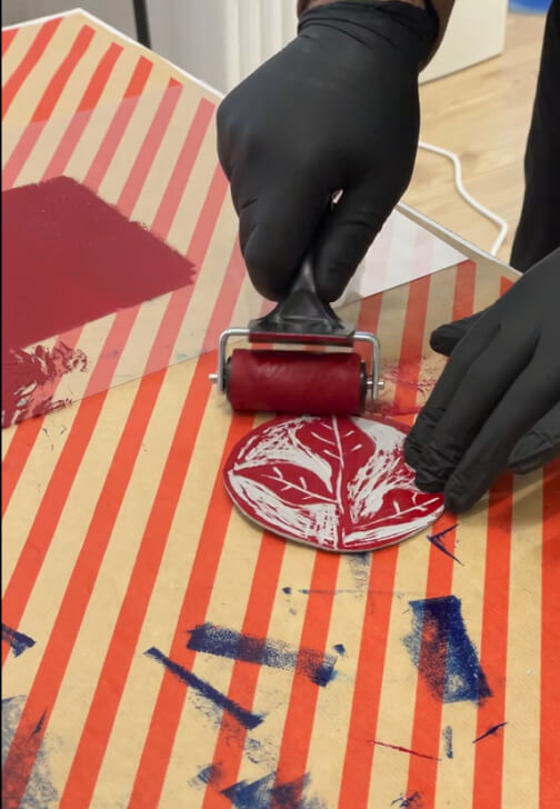 Print Making class in Canary Wharf