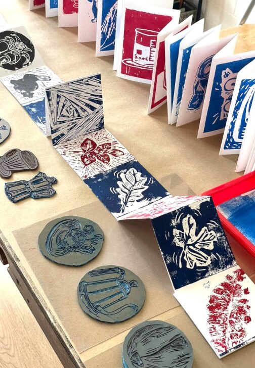 Photo from a paper Craft and Ink class in London
