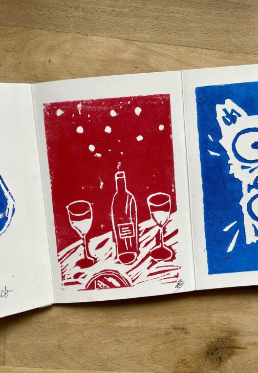 Photo from a paper Craft and Ink class in London