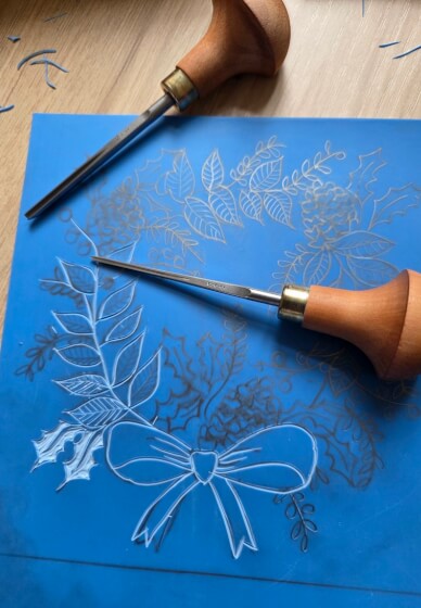 Lino Printing Workshop - Christmas Cards