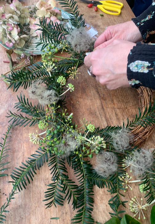 Photo from a floristry class in Brighton and Hove