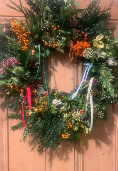 Luxury Christmas Wreath Workshop at the Stirling Arms, Hove