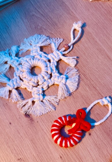 Macrame Christmas Tree Decorations Workshop (set of 4)