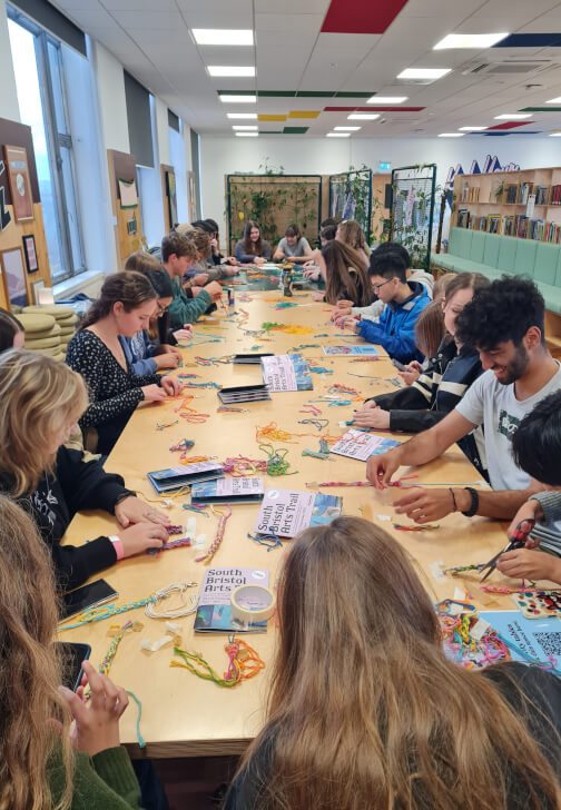 Photo from a textiles class in Bristol