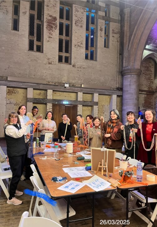 Textiles class in Leeds