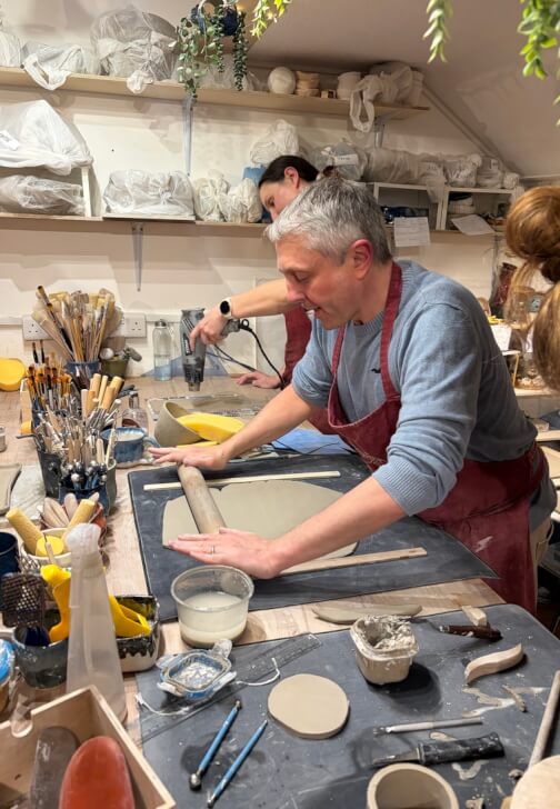 Pottery class in Brighton and Hove with Hot Fox Pottery