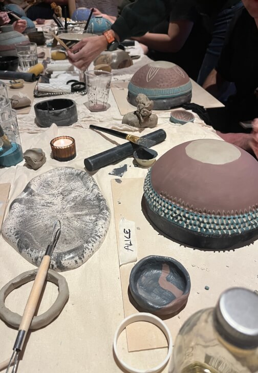 Photo from a pottery class in Bristol