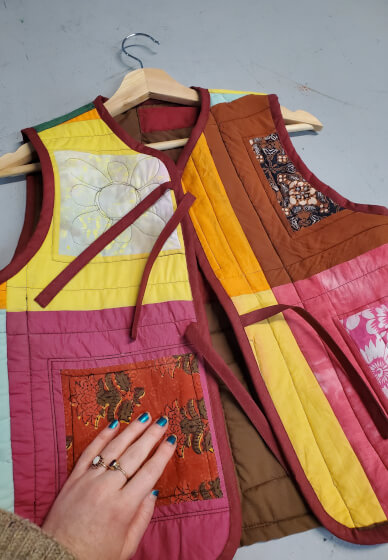 Make an Upcycled Vest from a Wool Blanket or Quilt: Sewing Course