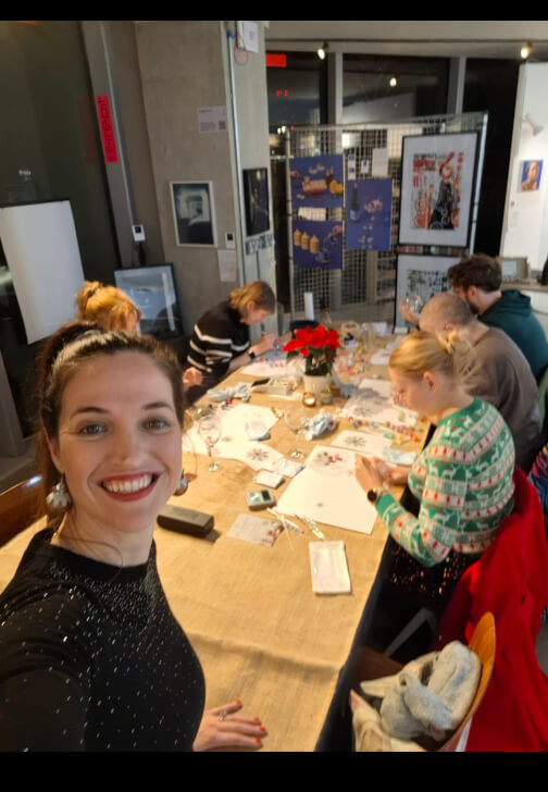 Paper Craft and Ink class in Greenwich with Jenny Art & Yoga