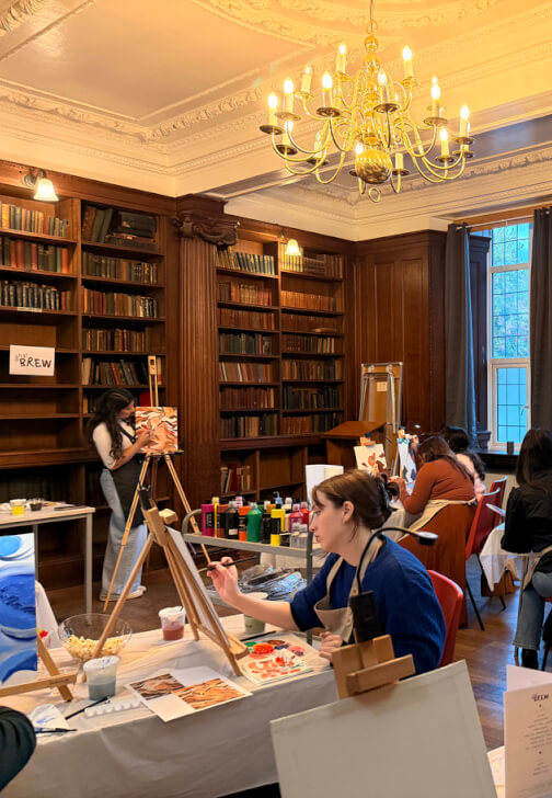 Painting class in Sutton with Paint & Brew