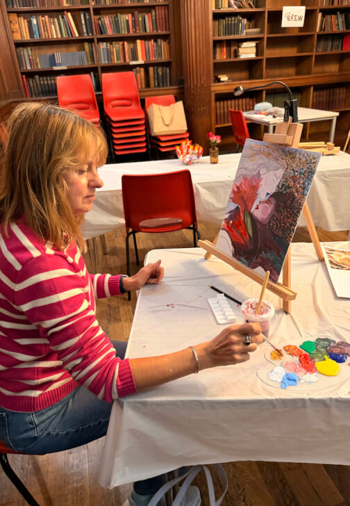 Painting class in Sutton, London