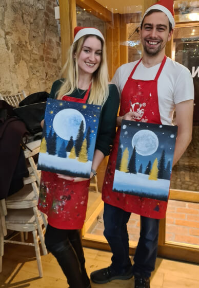 Paint and Sip Class - Brush Party with Rachael - Didcot