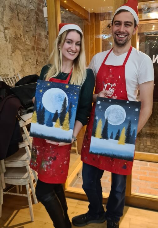Paint and Sip Class - Brush Party with Rachael - Didcot