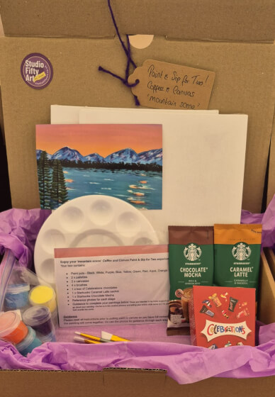 Paint and Sip Experience for Two Gift Box