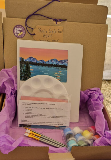 Paint and Sip Experience for Two Gift Box
