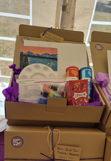 Paint and Sip Experience for Two Gift Box