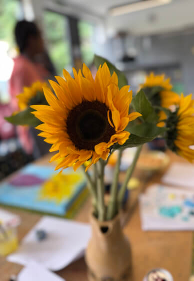 Palette Knife Textured Painting Class: Van Gogh's Sunflowers